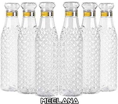 meelana 1000 ml Plastic Bottle(Pack of 6, Clear)