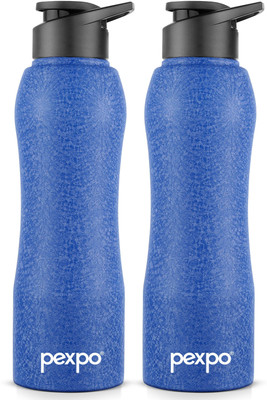 pexpo 1000 ml Steel Bottle(Pack of 2, Blue)