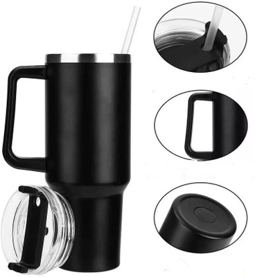 Praaj 1200 ml Stainless Steel Flask(Pack of 1, Black)