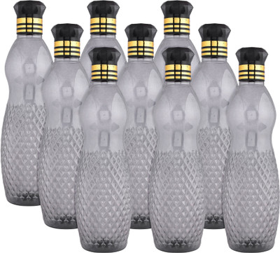 KUBER INDUSTRIES 1000 ml Plastic Bottle(Pack of 9, Black)
