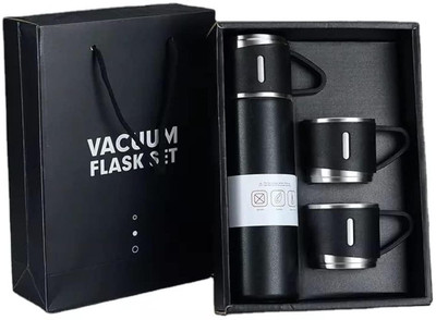 ZWINKO 500 ml Steel Flask(Pack of 1, Black)