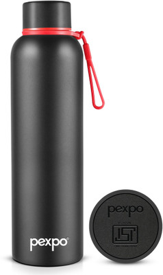pexpo 1000 ml Steel Flask(Pack of 1, Black)