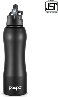 Pexpo Stainless Steel Bottles 1000 ml Stainless Steel Bottle(Pack of 1, Black, Pink, Purple, Grey)