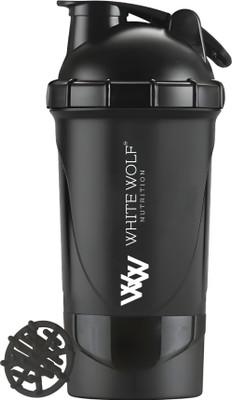 White Wolf 500 ml Plastic Shaker(Pack of 1, Black)