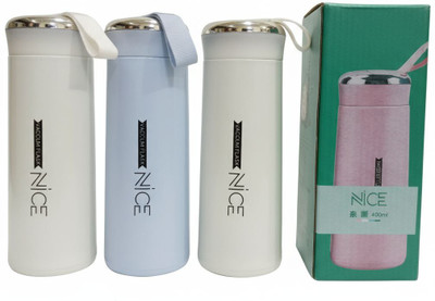 PriyaNest 400 ml Glass Bottle(Pack of 3, Pink)