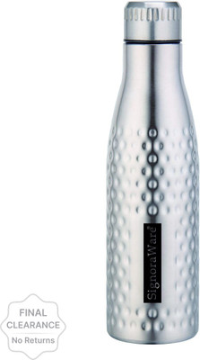 Signoraware Stainless Steel Aace Hammered Steel Water Bottle 1000 Ml 1000 Ml Bottle  (Pack Of 1, Steel/Chrome, Steel) For Rs. 99 @ 75 %