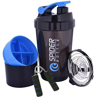 TRUE INDIAN 600 ml Plastic Shaker(Pack of 1, Blue)
