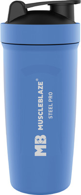 MUSCLEBLAZE 750 ml Steel Shaker(Pack of 1, Blue)