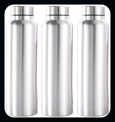 Trendblend 1000 ml Steel Bottle(Pack of 3, Silver)