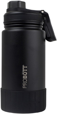 PROBOTT Class Vacuum Flask, Hot and Cold Water Bottle PB 360-03 360 ml Flask(Pack of 1, Black, Steel)