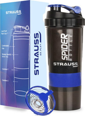 Strauss 500 ml Plastic Shaker(Pack of 1, Blue)