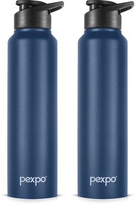 pexpo 950 ml Steel Bottle(Pack of 2, Blue)