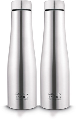 Classic Essentials Steel Puro Water Bottle 1000ml(Pack of 2) 1000 ml Steel Bottle(Pack of 2, Silver)