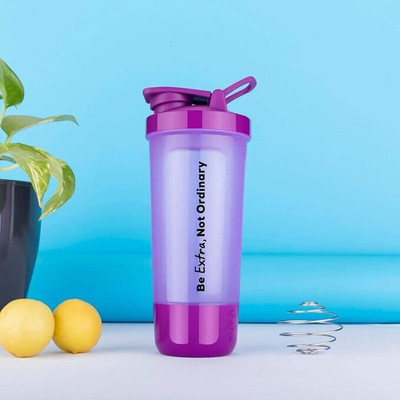 AWARANSIA 600 ml Plastic Shaker(Pack of 1, Purple)