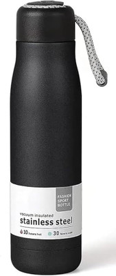 kashi 500 ml Stainless Steel Bottle(Pack of 1, Black)