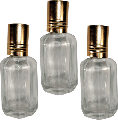 Agwan 10 ml Glass Bottle(Pack of 3, Multicolor)