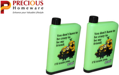 Precious Homeware Note Book 500 ml Bottle Green 02 1000 ml Bottle(Pack of 2, Green, Plastic)
