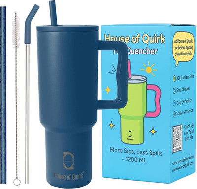 HOUSE OF QUIRK 1200 ml Steel Bottle(Pack of 1, Blue)
