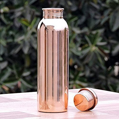 SAGA 1000 ml Copper Bottle(Pack of 1, Gold)