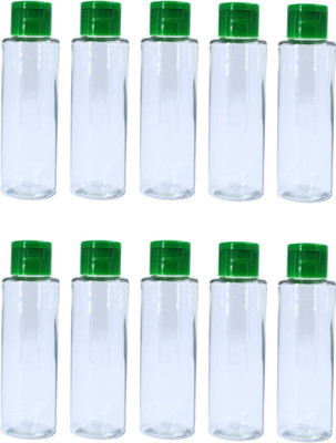 PHARCOS 100 ml Plastic Bottle(Pack of 10, Clear)