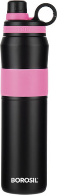 BOROSIL 800 ml Steel Bottle(Pack of 1, Pink)