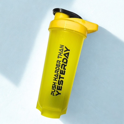 Roronoa 750 ml Plastic Shaker(Pack of 1, Yellow, Black)