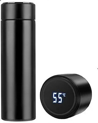 THE SILVERMADE 500 ml Steel Sipper(Pack of 1, Black)