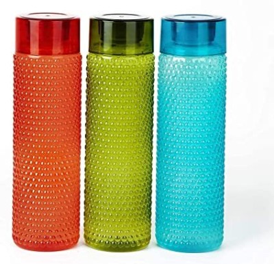 Flipkart SmartBuy Bubble Premium Water Fridge Bottles (Set Of 3) 1000ml Bottle 1000 ml Bottle(Pack of 3, Multicolor, Plastic)