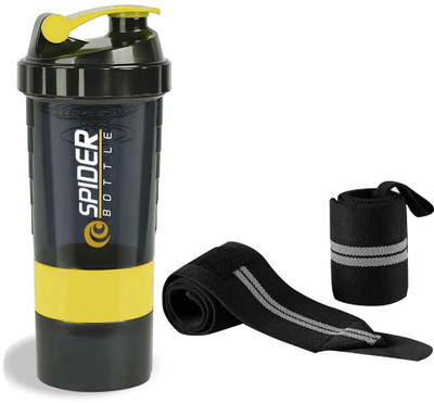 TRUE INDIAN 500 ml Plastic Shaker(Pack of 2, Yellow)
