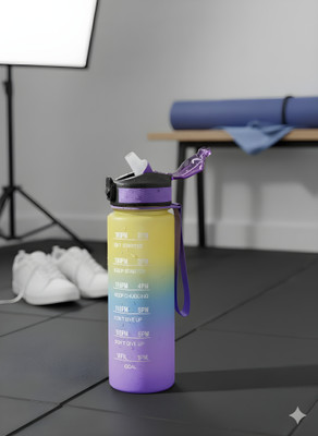 Dudl 1000 ml Silicone, Plastic Sipper(Pack of 1, Multicolor)