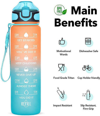 Sparnux 1000 ml Silicone Sipper(Pack of 1, Multicolor)