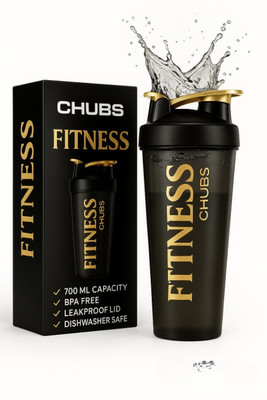 Chubs 700 ml Plastic Shaker(Pack of 1, Black)