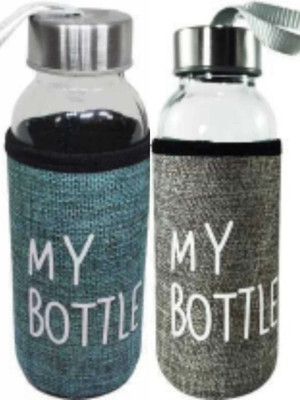 Glaass 300 ml Glass Bottle(Pack of 2, Clear)