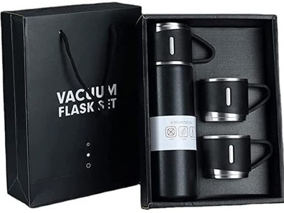FINIFAB 500 ml Plastic Flask(Pack of 1, Black)