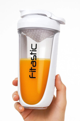 Fitastic 700 ml PET Shaker(Pack of 1, White)