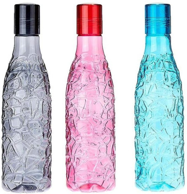 HIRAPARA 1000 ml Plastic Bottle(Pack of 3, Pink)