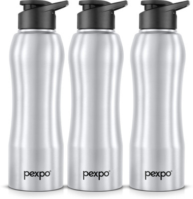 pexpo 750 ml Steel Bottle(Pack of 3, Silver)