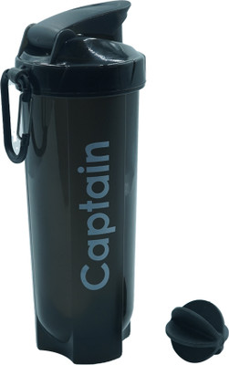 CAPTAIN 750 ml Plastic Shaker(Pack of 1, Black)