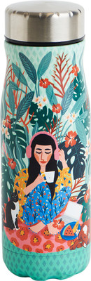 chumbak 550 ml Steel Bottle(Pack of 1, Blue)