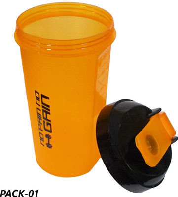 Piru 700 ml Plastic Shaker(Pack of 1, Orange)