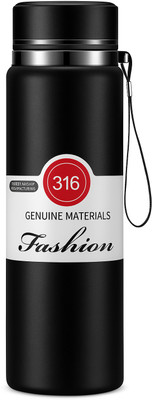 NICE 1000 ml Stainless Steel Bottle(Pack of 1, Black)