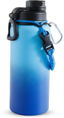 KUBER INDUSTRIES Water Bottle with Rope|Hot & Cold Water Bottle|960 ML|LX-230609|Aqua Blue 960 ml Bottle(Pack of 1, Blue, Steel)
