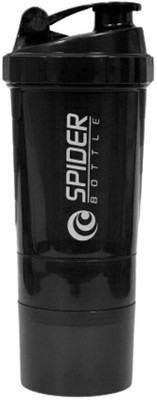 TRUE INDIAN 500 ml Plastic Shaker(Pack of 1, Black)