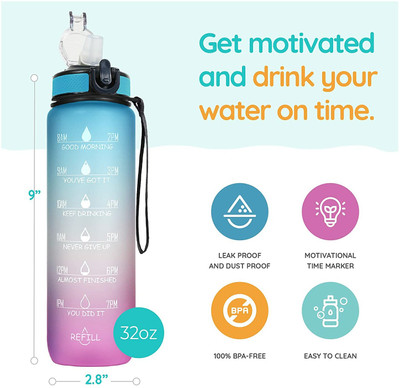 Denmyra 1000 ml PET Sipper(Pack of 1, Multicolor)