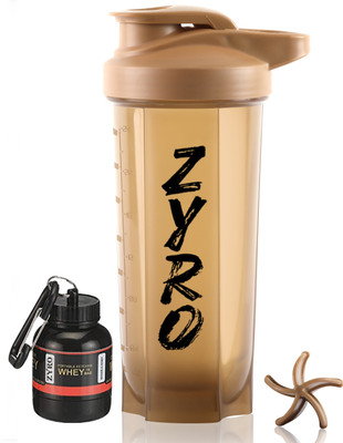 ZYRO 750 ml Plastic Shaker(Pack of 2, Black)