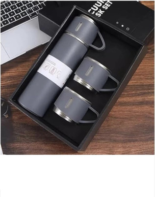 GOODS NEST Vacuum Flask Set 500 ml Flask(Pack of 1, Grey, Steel)