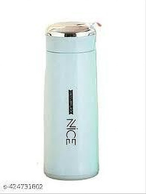Tenet Nice Print Glass Water Bottle 400 ml Silicone Plastic Flask(multicolor)_NEW11 400 ml Flask(Pack of 1, Multicolor, Plastic)