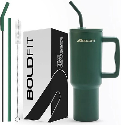 BOLDFIT 1200 ml Steel Shaker(Pack of 1, Green)