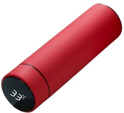 True Vybes TrueVybes Bottle Flask Smart LED Active Temperature Display - 500 ml 500 ml Bottle(Pack of 1, Red, Steel)