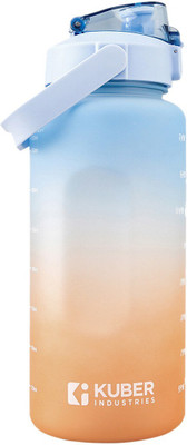 KUBER INDUSTRIES 2000 ml Plastic Bottle(Pack of 1, Orange, Blue)